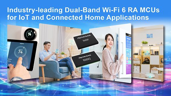 Werbebanner für Renesas Wi-Fi 6 RA MCUs