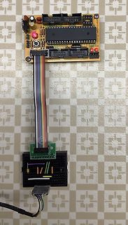 Atenlogger 2 mit Flachbandkabel und Anschlussplatine