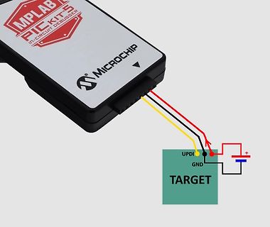Verdrahtung Microchip MPLAB PICkit5 mit Target