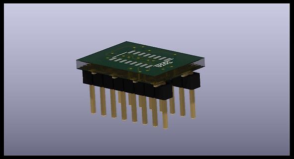 3D-Modell eines integrierten Schaltkreises