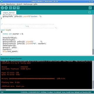 Arduino IDE Code und Flashen eines Mikrocontrollers