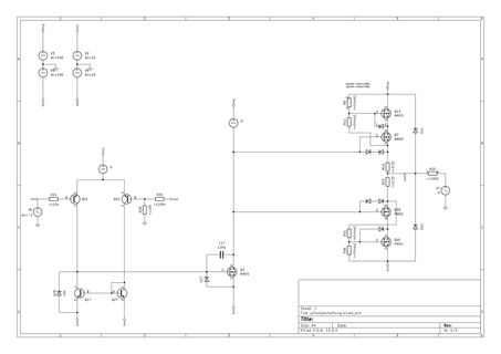 Schaltplan einer analogen Schaltung mit MOSFETs
