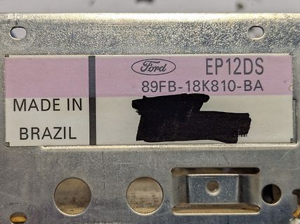 Typenschild eines Ford-Bauteils aus Brasilien