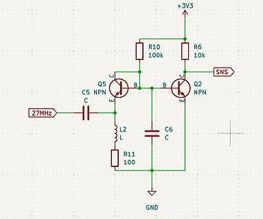 Schaltplan eines HF-Verstärkers oder Oszillators