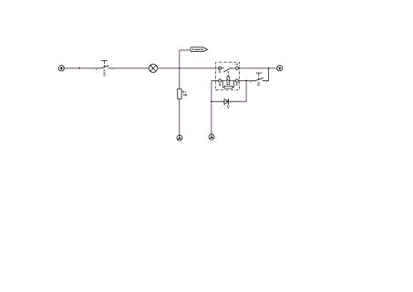 Schaltplan mit Schalter, Diode und Widerstand
