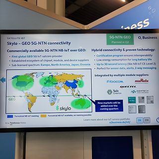 Präsentationsfolie zu Skylo 5G-NTN NB-IoT Konnektivität
