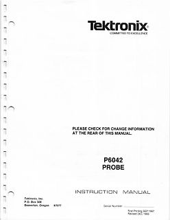 Deckblatt eines Tektronix Handbuchs