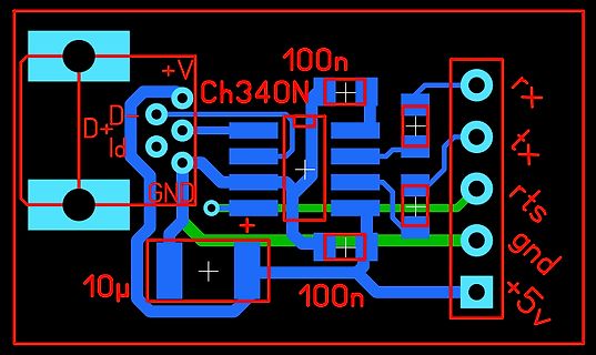 PCB-Layout einer Leiterplatte