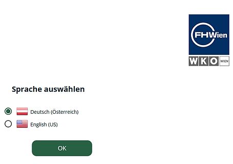 Sprachauswahl Menü einer Website