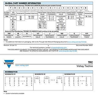 Datenblatt zur Bauteil-Teilenummer von Vishay TRC Widerständen