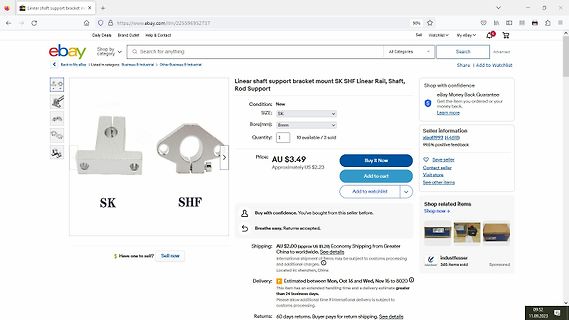 eBay-Angebot für Linear shaft support bracket SK SHF