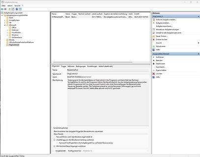 Windows Aufgabenplanung mit Task HozControl_II