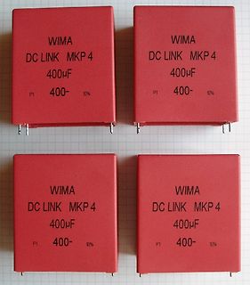Vier WIMA DC LINK MKP 4 Kondensatoren