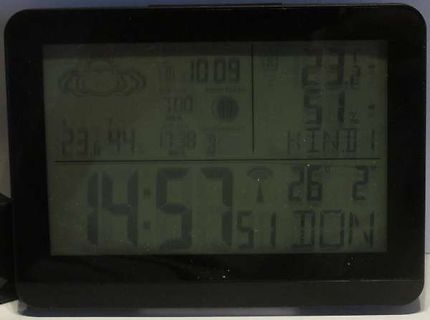 LCD-Display einer Wetterstation
