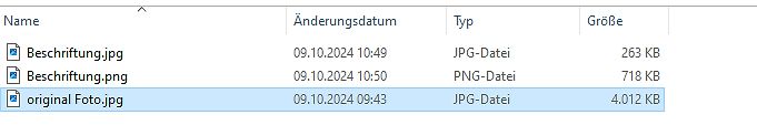 Dateiliste eines Datei-Explorers