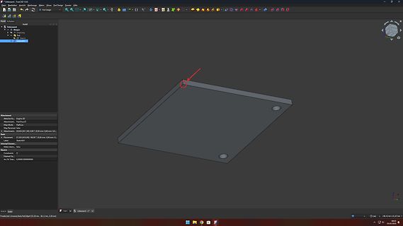 FreeCAD 3D-Modellansicht