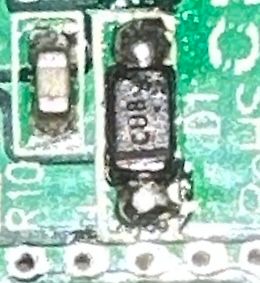 Nahaufnahme einer Leiterplatte mit SMD-Bauteilen