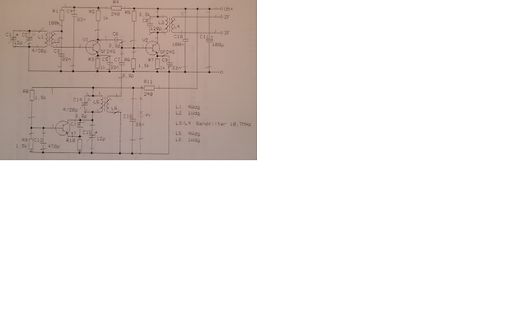 Schaltplan mit Transistoren und LC-Filter