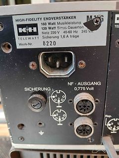 Rückseite eines Telewatt Endverstärkers