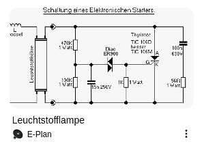Schaltplan eines elektronischen Starters