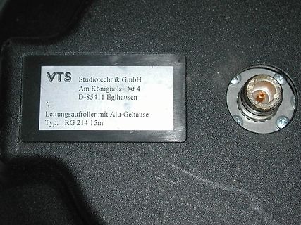 Typenschild eines Leitungsaufrollers