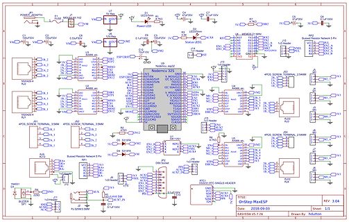 PCB-Layout eines Mikrocontroller-Systems mit NodeMCU