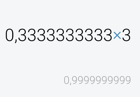 Mathematische Gleichung mit Dezimalzahlen