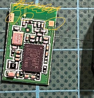 Bestückte Leiterplatte mit Realtek-Chip