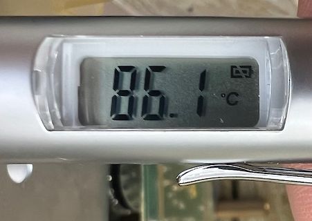 Digitales Display einer Temperaturanzeige