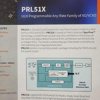 Datenblatt-Ausschnitt des PRL51X Ultraschall-Oszillators