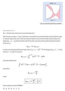 Geometrie-Problem Lösungsweg Flächenberechnung