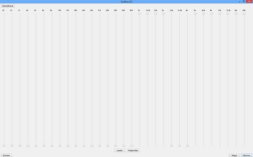 Grafischer Equalizer mit Frequenzbändern