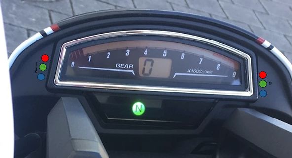 Instrumentenanzeige eines Fahrzeugs