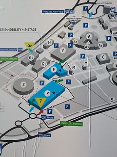 Lageplan eines Messegeländes