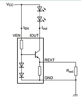 Schaltplan eines LED-Treibers mit Transistor