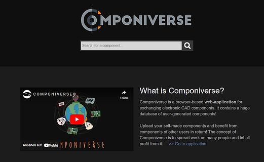 Webseite von Componiverse mit Erklärtext
