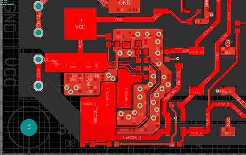 Ausschnitt eines PCB-Layouts