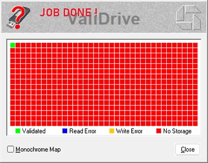 Software-Statusanzeige ValidDrive