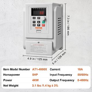 Frequenzumrichter mit technischen Daten