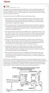 Text über UHMWPE und Prozessflussdiagramm