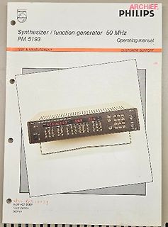Bedienungsanleitung Philips Synthesizer / function generator PM 5193
