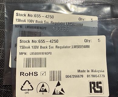 Etikett eines elektronischen Bauteils
