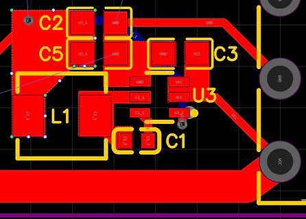 Ausschnitt eines PCB-Layouts