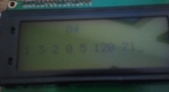 LCD-Display mit Zahlenwerten