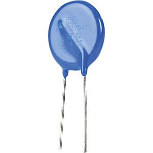 Blauer Kondensator mit Metallbeinen