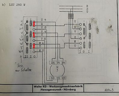 Schaltplan einer Motorverschaltung