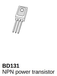Zeichnung eines BD131 NPN Leistungstransistors