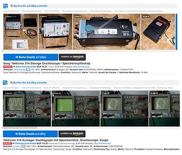 eBay-Angebote für Tektronix 314 Oszilloskope