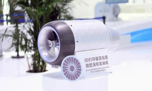 Modell eines 3D-gedruckten Mikro-Turbojet-Triebwerks