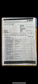 Diagnosebericht eines Bosch-Fahrzeugdiagnosesystems